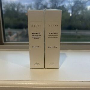 Monat “Be Purified” Cold Charcoal Mask + Clarifying Cleanser Travel Size 1 FL OZ